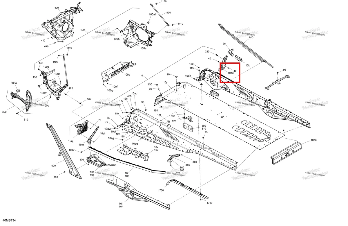Деталь 518331822 на схеме узла 2022 Ski-Doo EXPEDITION LE 600R E-TEC Frame - System