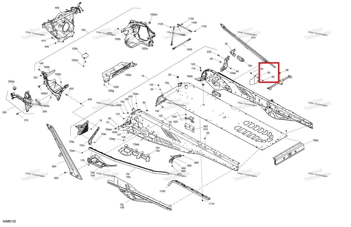 Деталь 518331823 на схеме узла 2022 Ski-Doo EXPEDITION LE 900 ACE TURBO Frame - System