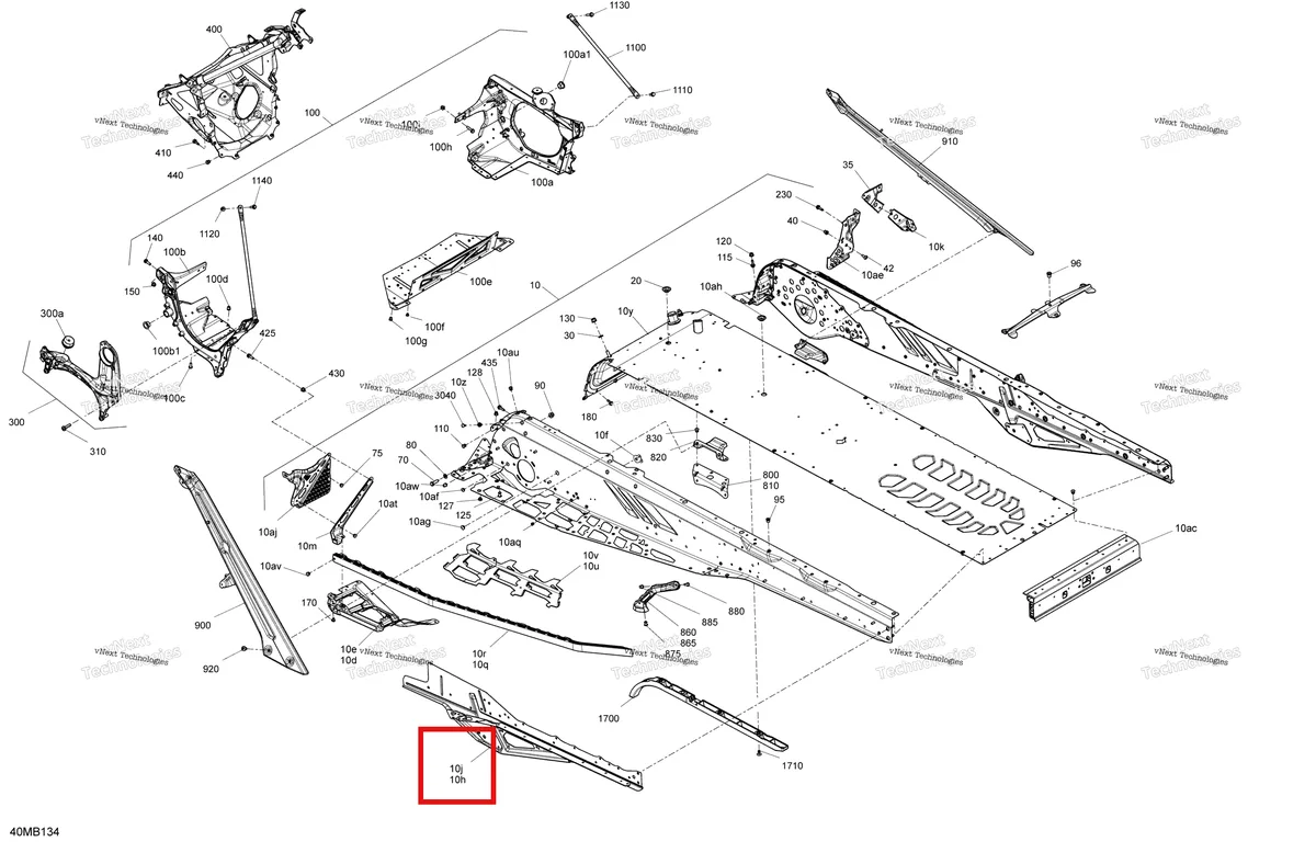 Деталь 518332253 на схеме узла 2022 Ski-Doo EXPEDITION LE 600R E-TEC Frame - System