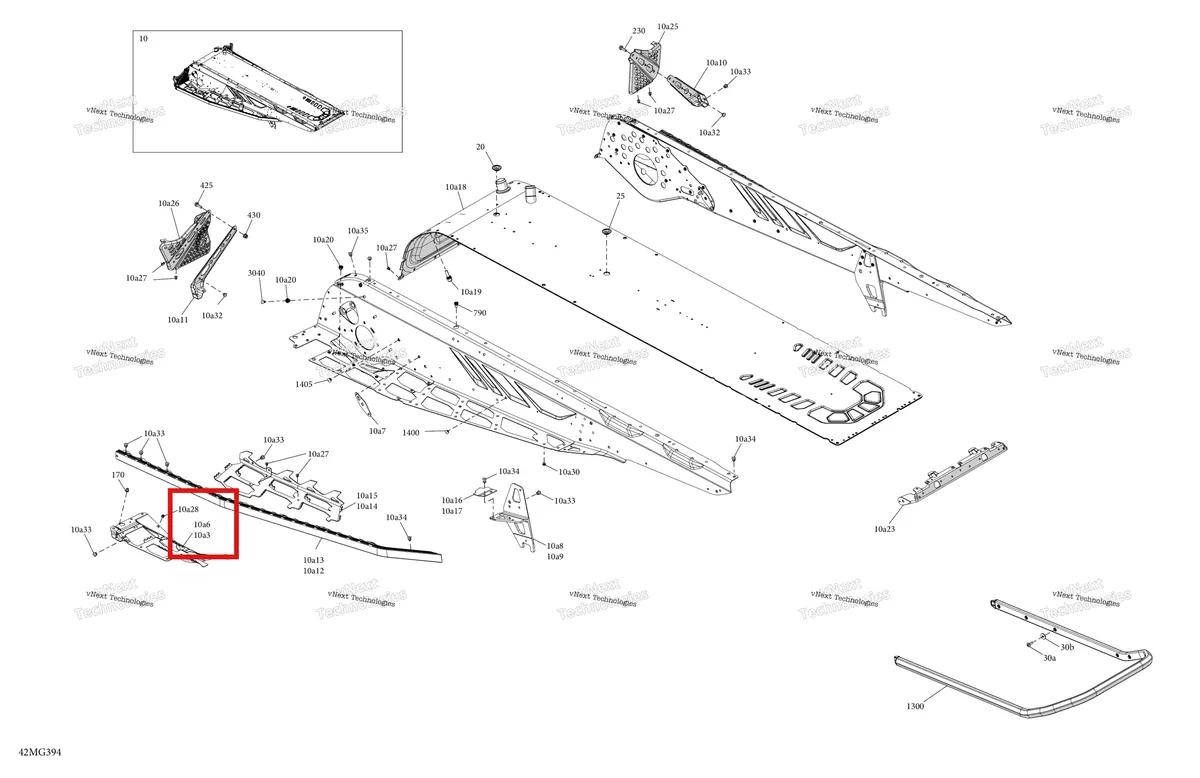 Деталь 518332577 на схеме узла 2027 Ski-Doo BACKCOUNTRY - SPORT - 600 EFI - UBVA - Neo Yellow - 16X146X2.0P Track Frame - System - Rear Section