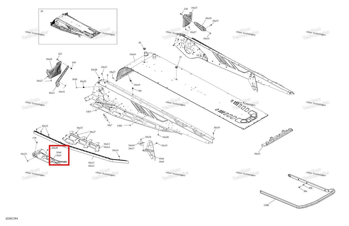 Деталь 518332578 на схеме узла 2027 Ski-Doo BACKCOUNTRY - SPORT - 600 EFI - UBVA - Neo Yellow - 16X146X2.0P Track Frame - System - Rear Section