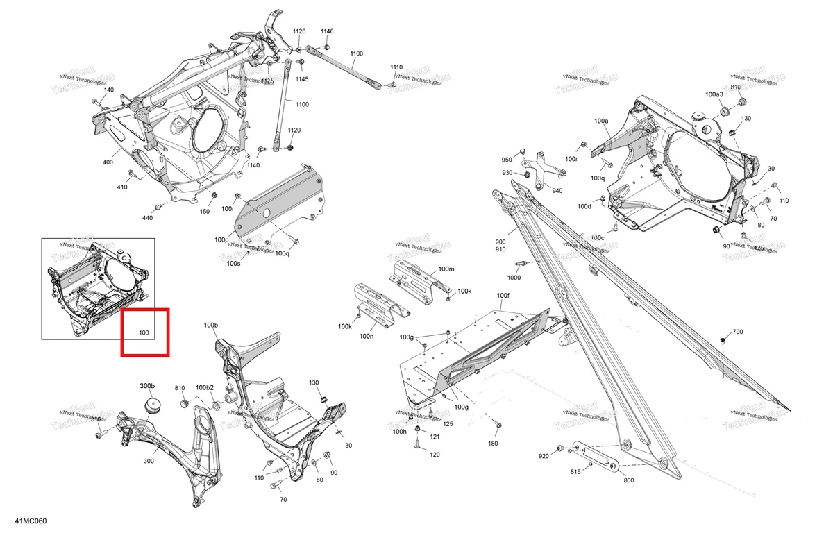 Деталь 518334278 на схеме узла 2023 Ski-Doo MXZ 600RS Frame - System - Front Section