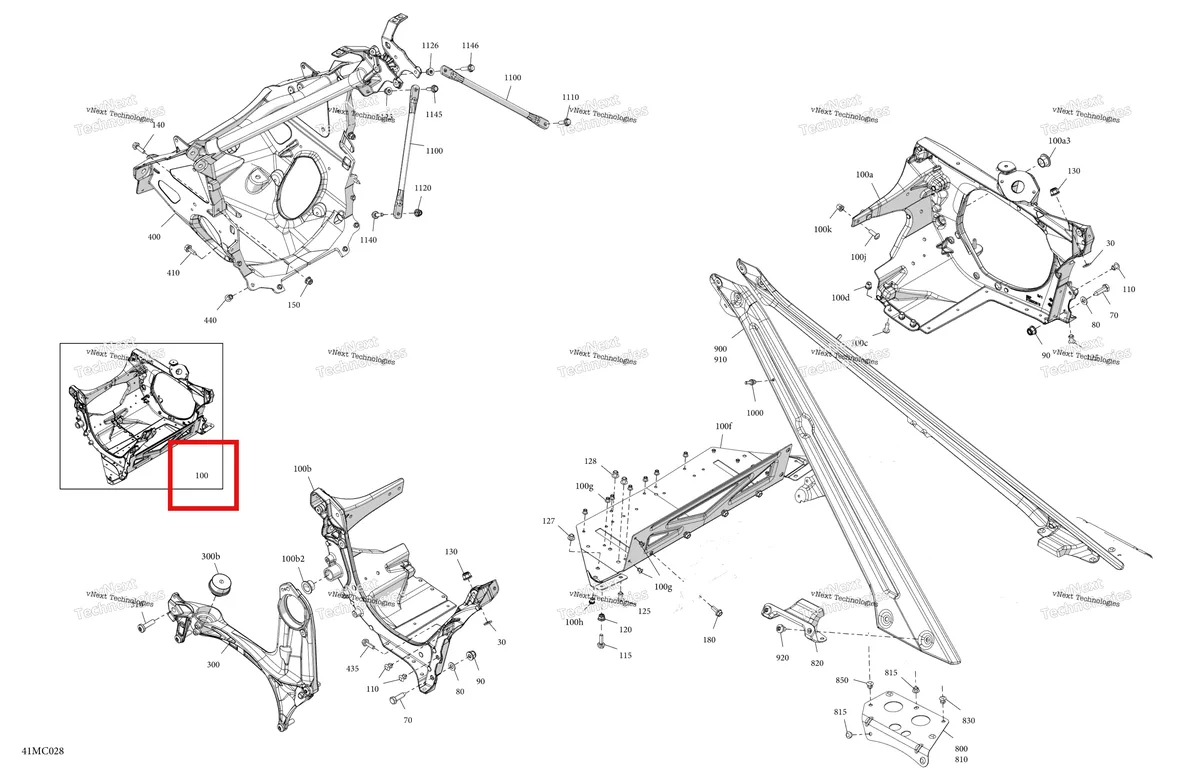 Деталь 518334602 на схеме узла 2023 Ski-Doo EXPEDITION LE 600R E-TEC - 24 INCH Frame - System - Front Section