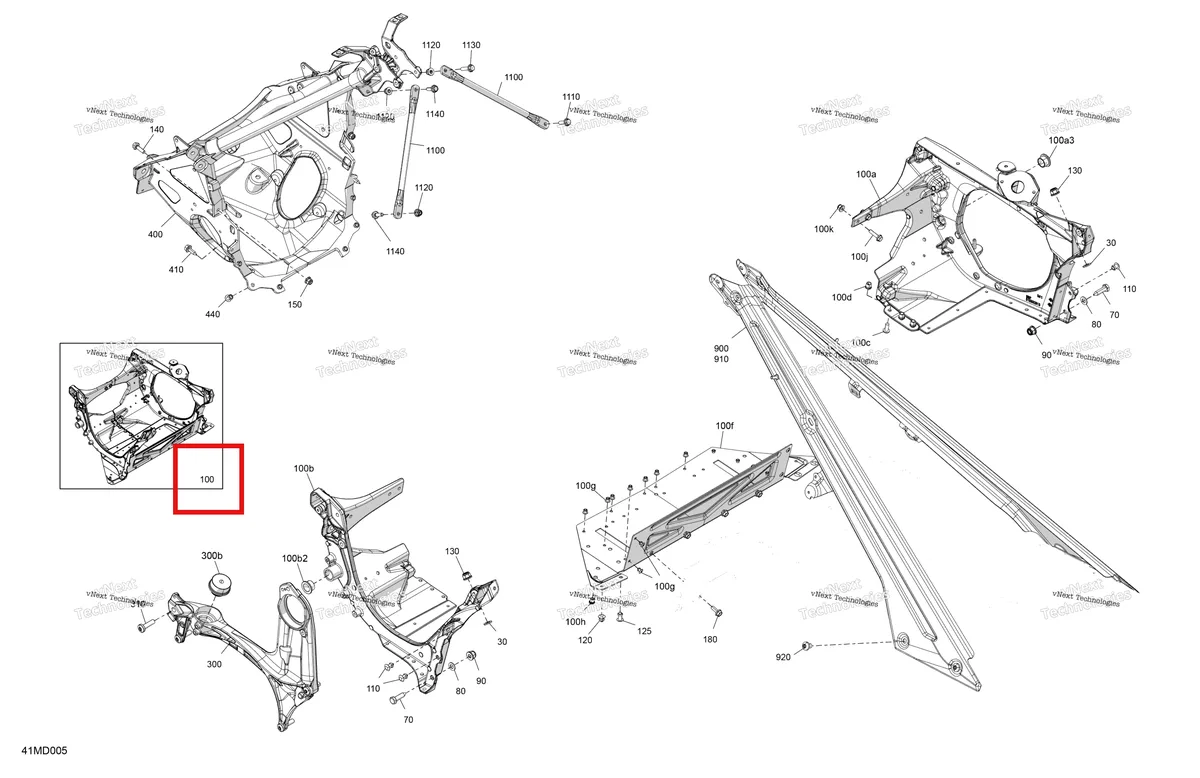 Деталь 518334690 на схеме узла 2024 Ski-Doo MXZ 600 EFI - SPORT - BHRD - Neo Yellow - 129X15X1.25RS Track Frame - System - Front Section