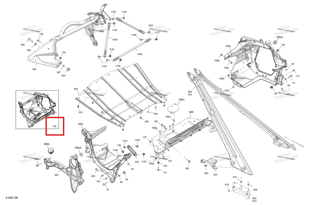 Деталь 518334694 на схеме узла 2024 Ski-Doo SKANDIC 900 ACE - LE - AHRD - Deep Black - 154X20X1.5CST Track Frame - System - Front Section