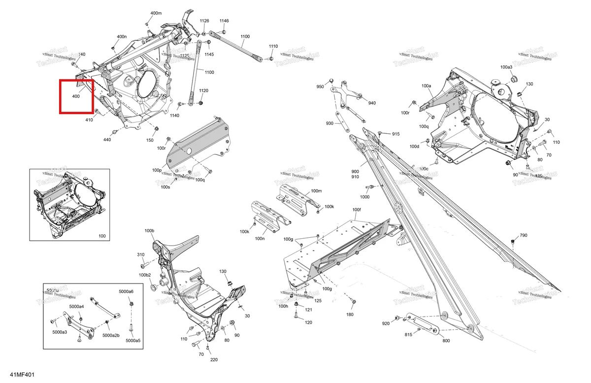 Деталь 518337012 на схеме узла 2026 Ski-Doo MXZ - RACING - 600 RS - BMTA - Neo Yellow - 15X137X1.75R Track Frame - System - Front Section