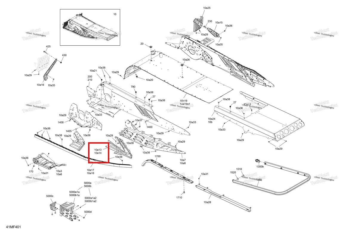 Деталь 518337139 на схеме узла 2026 Ski-Doo MXZ - RACING - 600 RS - BMTA - Neo Yellow - 15X137X1.75R Track Frame - System - Rear Section