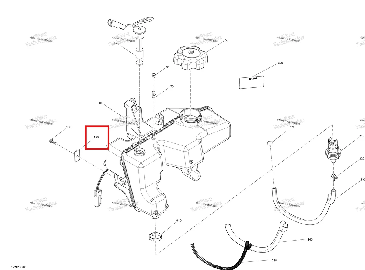 Деталь 519000179 (Держатель) на схеме узла 2020 Ski-Doo SKANDIC WT 550F Engine - Oil