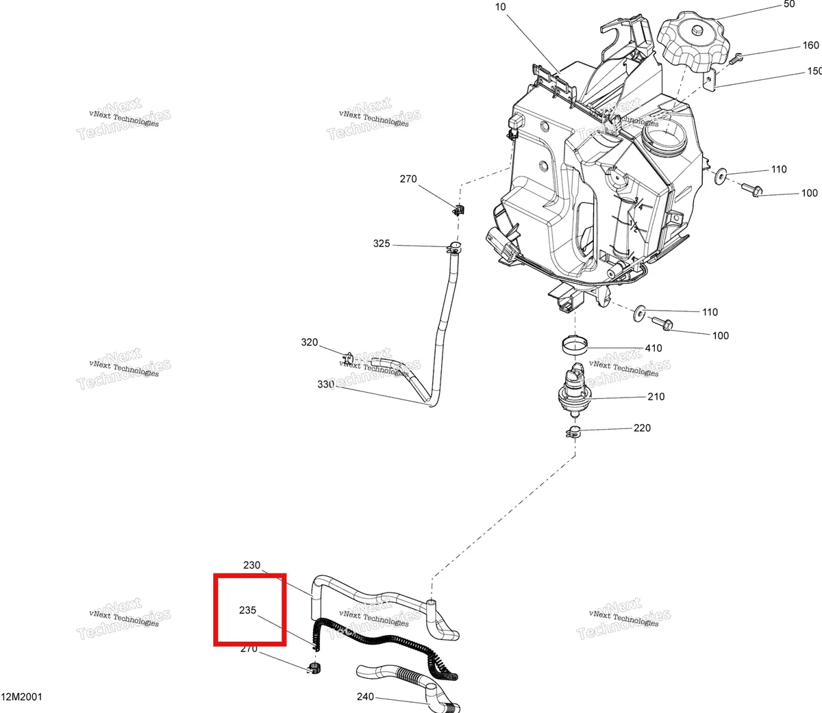 Деталь 519000196 (Шланг) на схеме узла 2020 Ski-Doo SUMMIT 600 CARB Engine - Oil