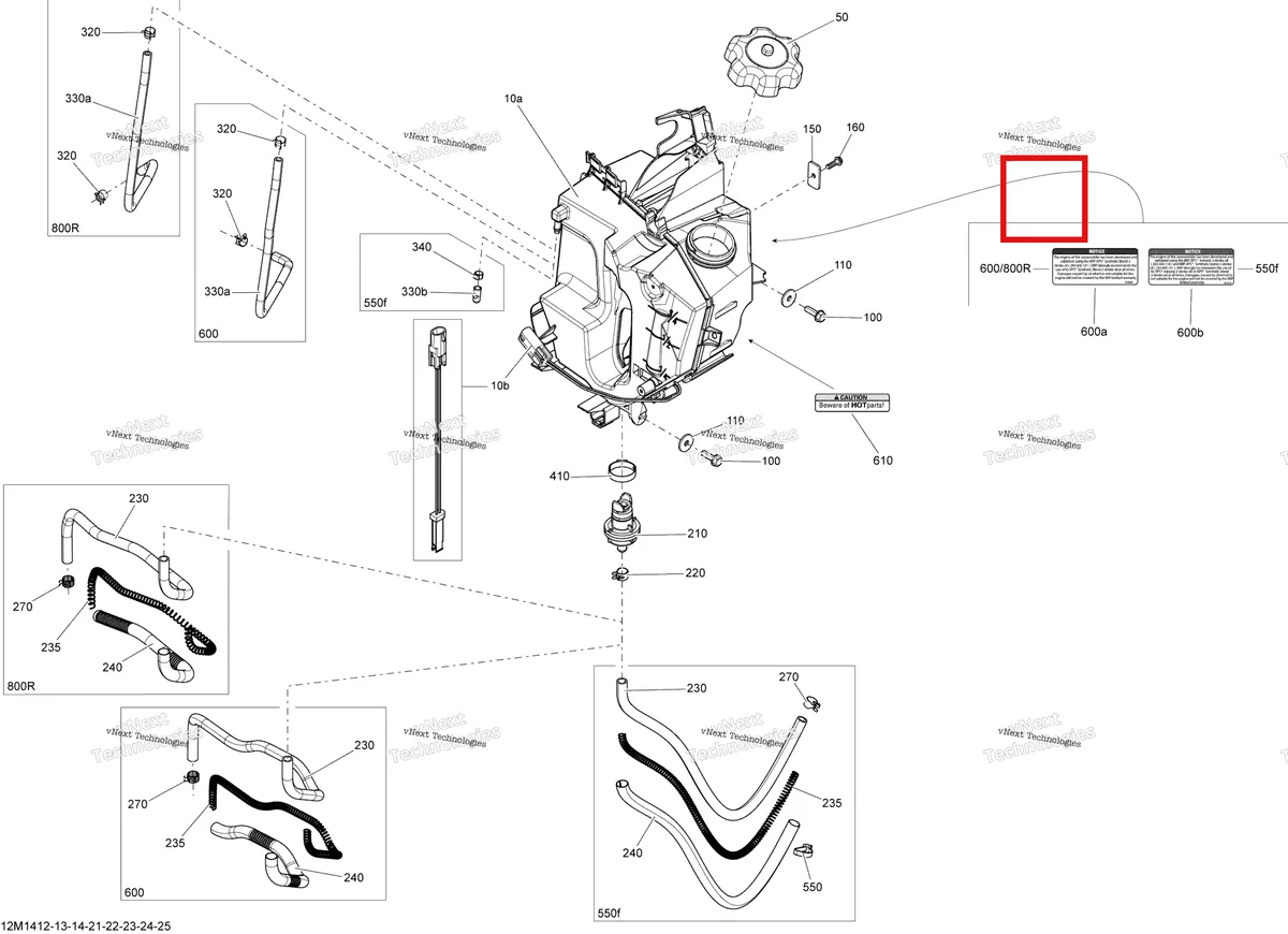 Деталь 519000300 (Масляный Бак) на схеме узла 2014 Ski-Doo EXPEDITION SPORT 550F XP Oil System