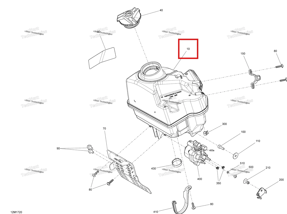 Деталь 519000306 на схеме узла 2017 Ski-Doo RENEGADE - 2-STROKE - 850 E-TEC Oil System - All Models