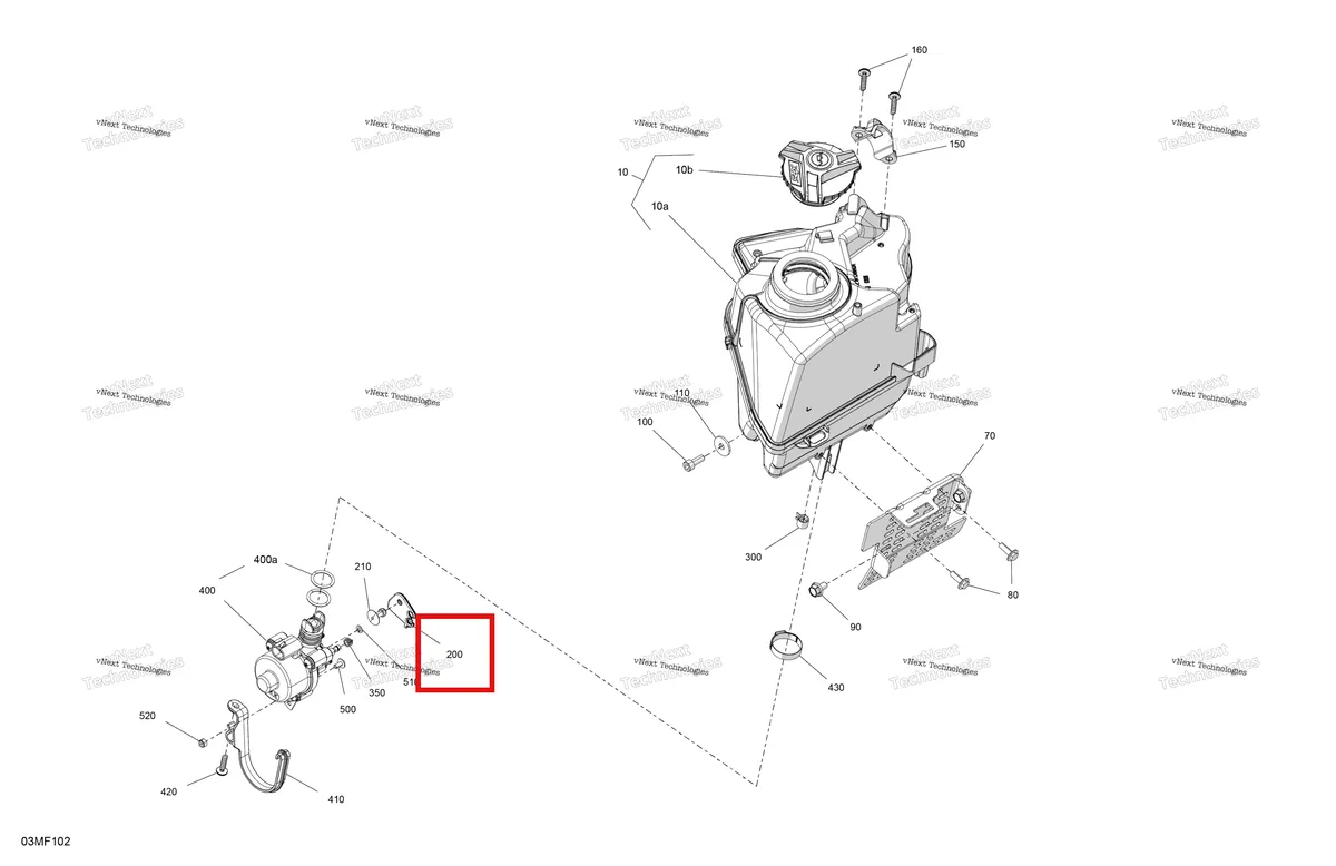 Деталь 519000322 на схеме узла 2026 Ski-Doo SKANDIC - SE - 600R E -TEC - AUTB - Catalyst Gray - 24X154X1.5CST Track Engine - Oil