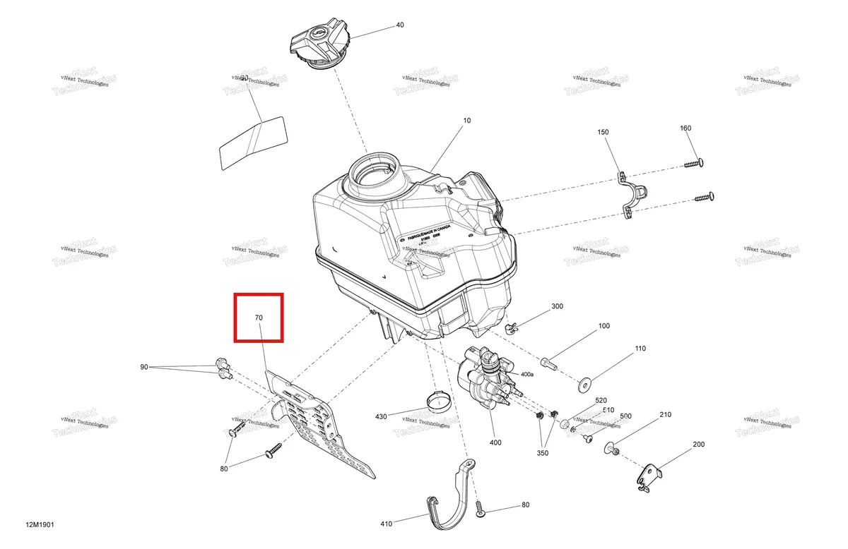 Деталь 519000339 на схеме узла 2019 Ski-Doo SUMMIT 600R E-TEC Oil