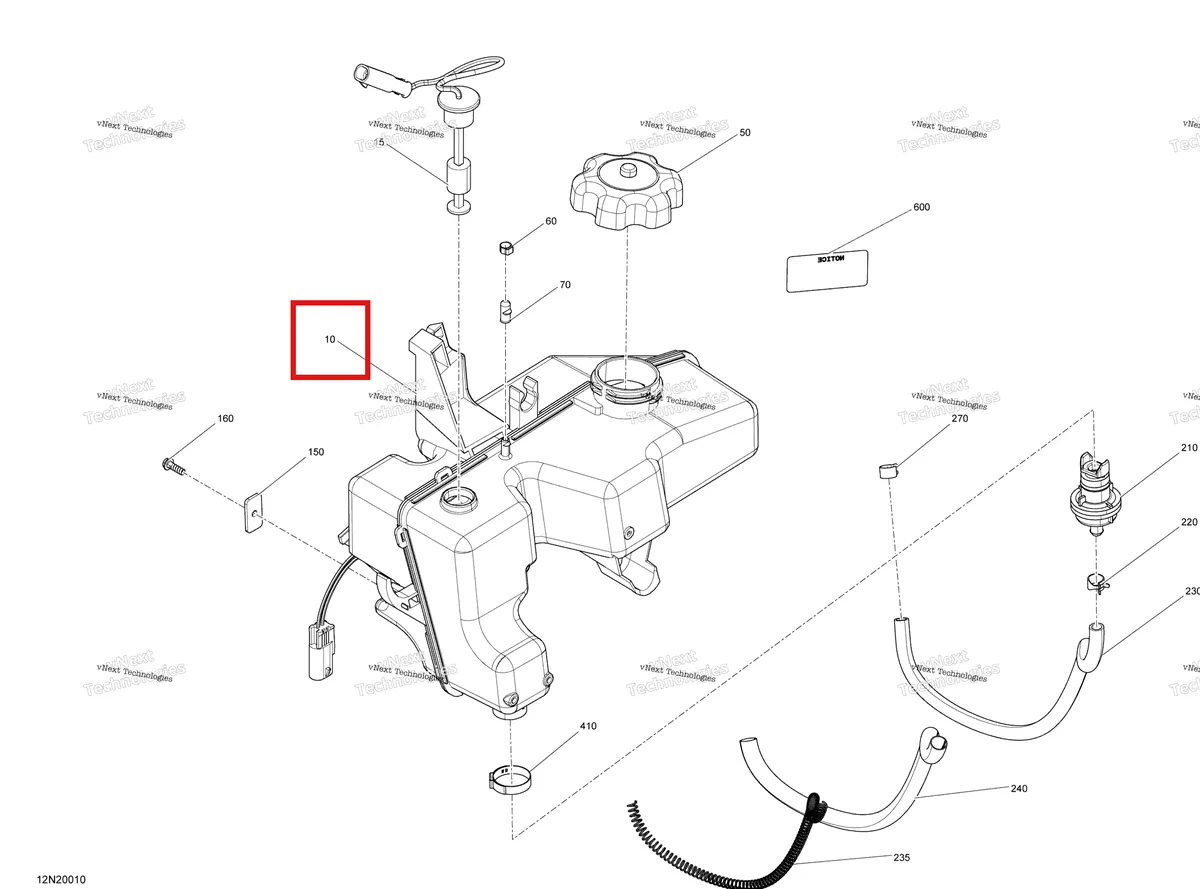 Деталь 519000341 на схеме узла 2020 Ski-Doo SKANDIC WT 550F Engine - Oil