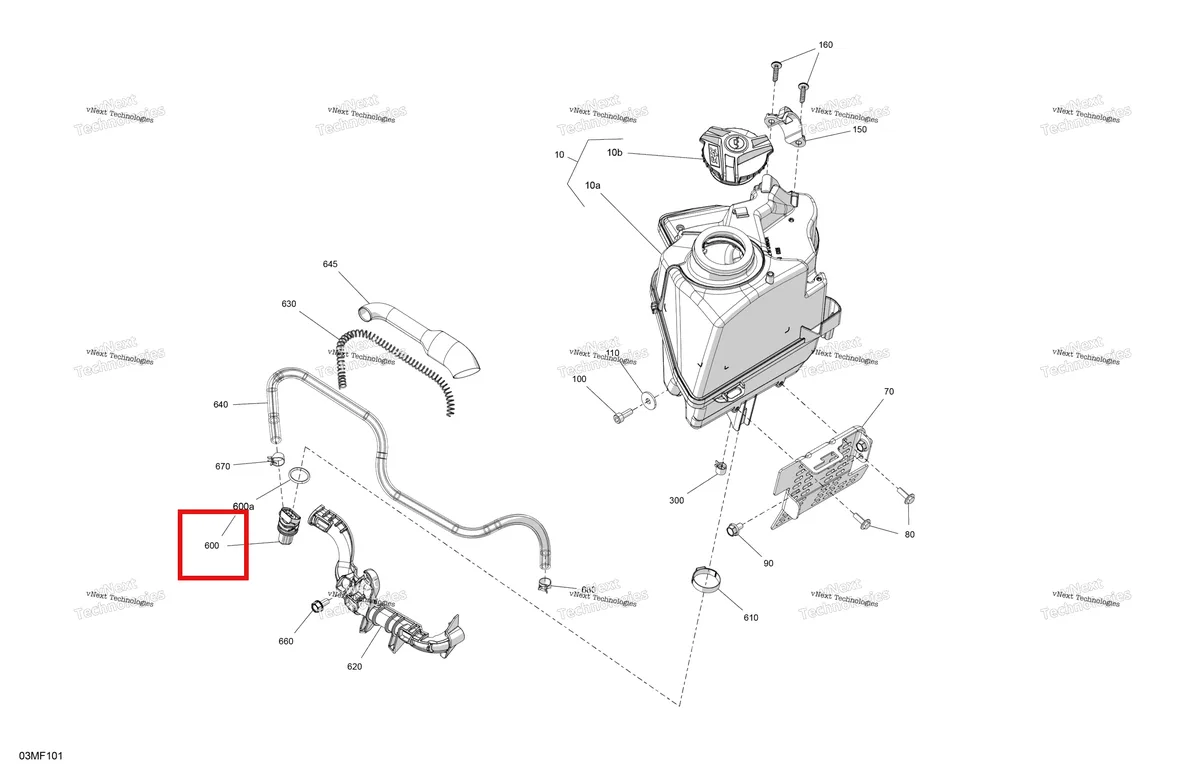 Деталь 519000347 на схеме узла 2026 Ski-Doo TUNDRA - SPORT - 600 EFI - GKTA - Neo Yellow - 15X146X1.6C Track Engine - Oil