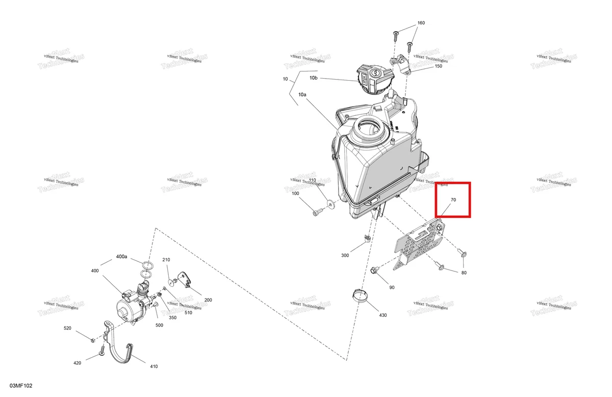 Деталь 519000350 на схеме узла 2026 Ski-Doo SKANDIC - SE - 600R E -TEC - AUTB - Catalyst Gray - 24X154X1.5CST Track Engine - Oil
