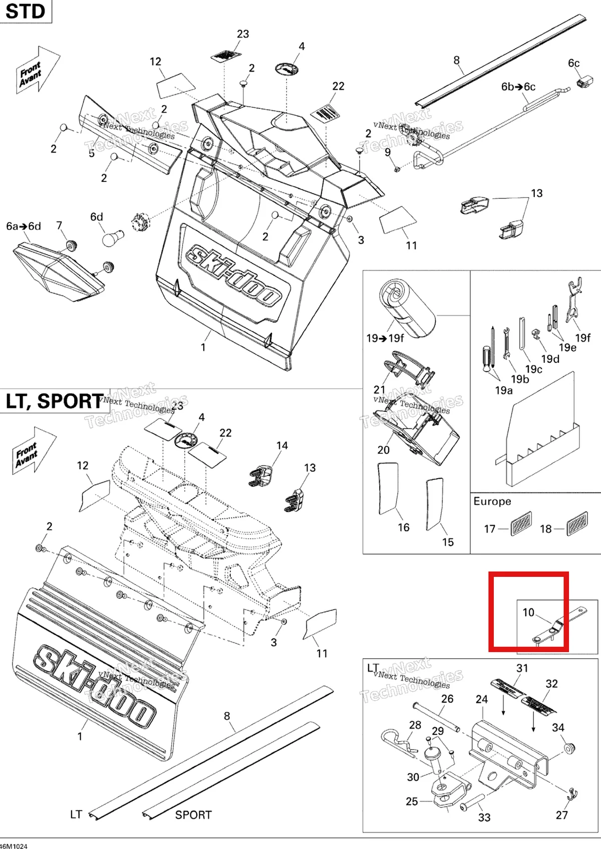 Деталь 520000126 (Деталь Adjustment Wrench) на схеме узла 2010 Ski-Doo Skandic Tundra, STD, SPORT, LT Utilities
