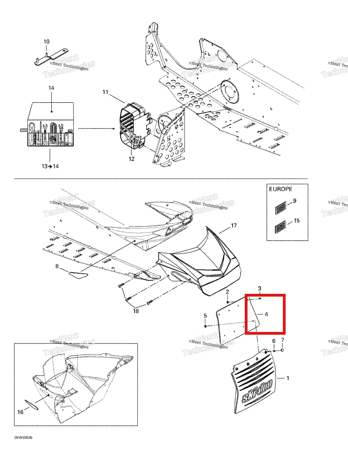 Деталь 520000333 на схеме узла 2003 Ski-Doo MX Z X 440 Accessories