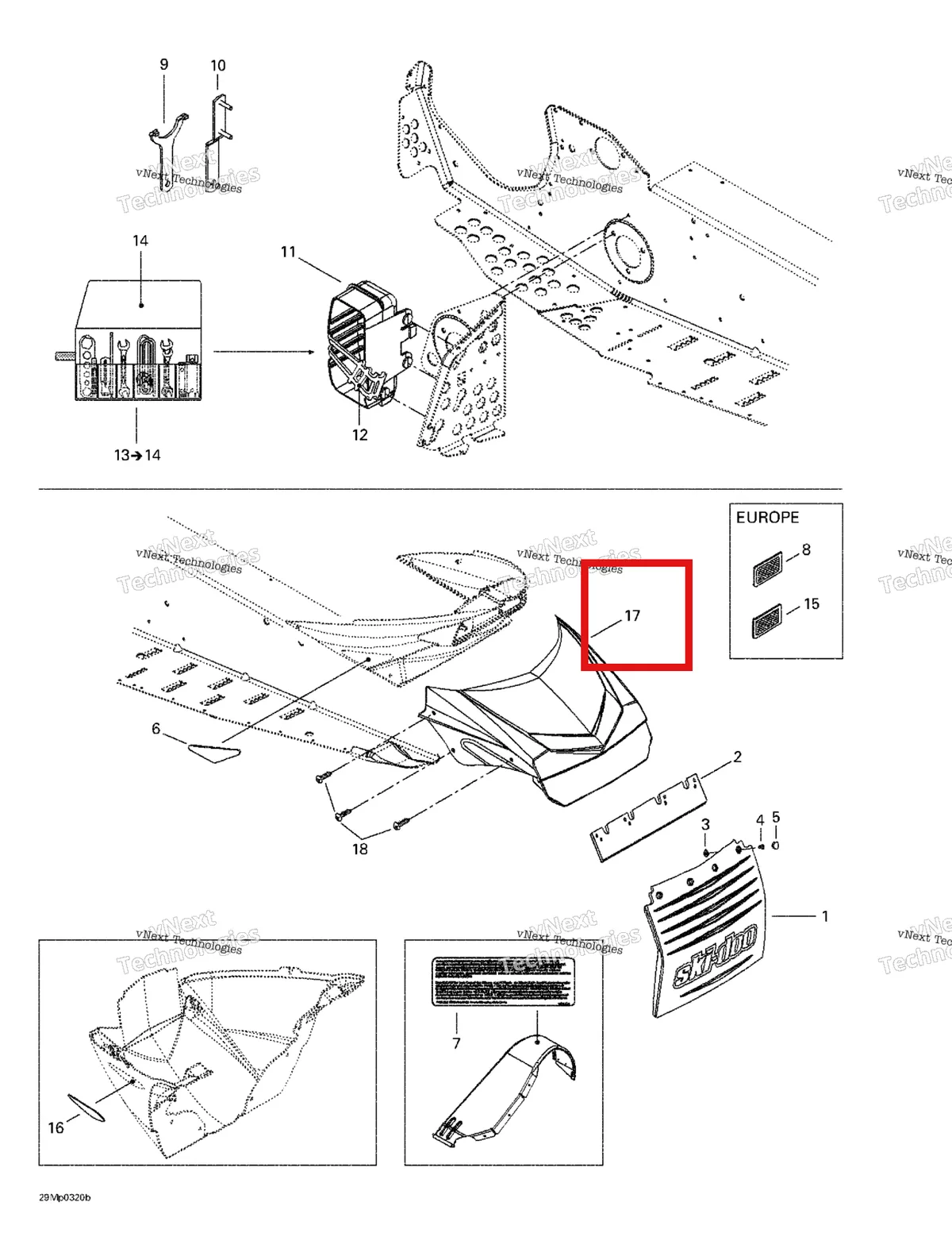 Деталь 520000340 на схеме узла 2003 Ski-Doo MX Z Blair Morgan Special Edition Utilities