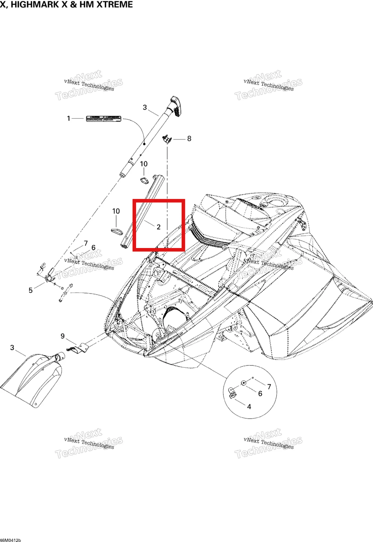 Деталь 520000408 на схеме узла 2004 Ski-Doo Summit 600 HO Utilities 2