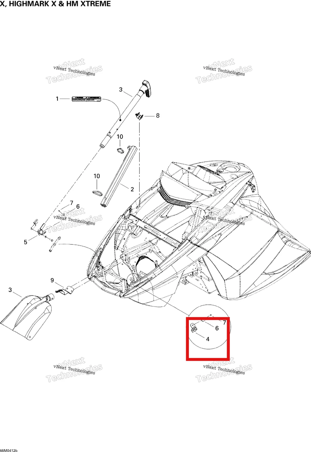 Деталь 520000416 на схеме узла 2004 Ski-Doo Summit 600 HO Utilities 2