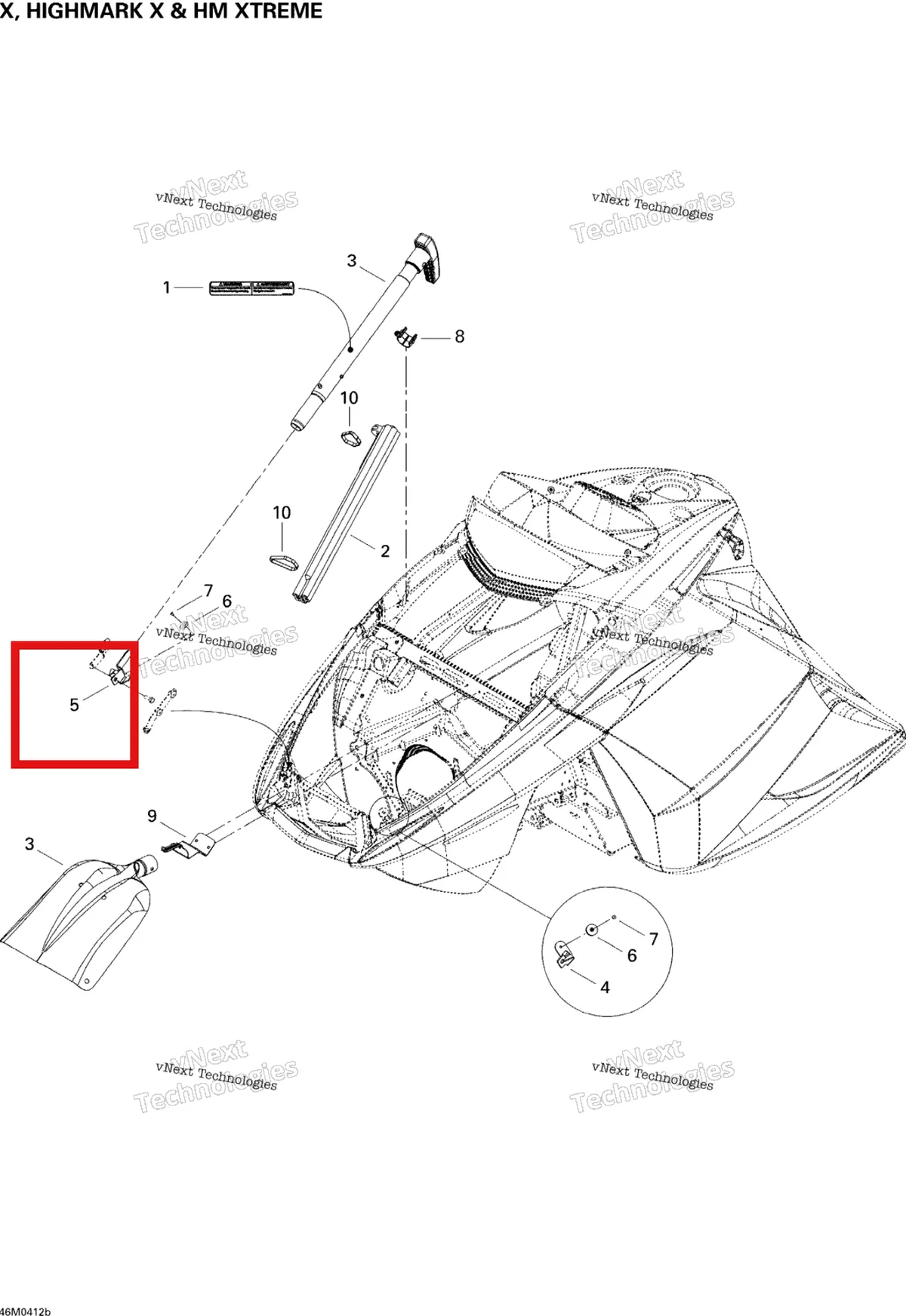 Деталь 520000417 на схеме узла 2004 Ski-Doo Summit 600 HO Utilities 2