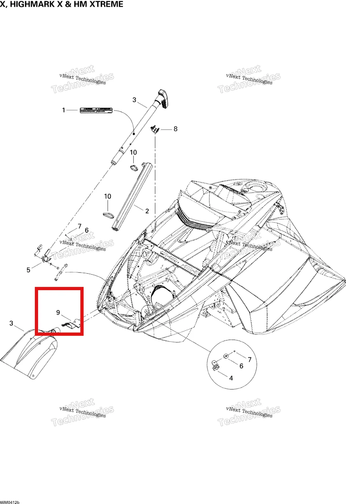 Деталь 520000418 на схеме узла 2004 Ski-Doo Summit 600 HO Utilities 2