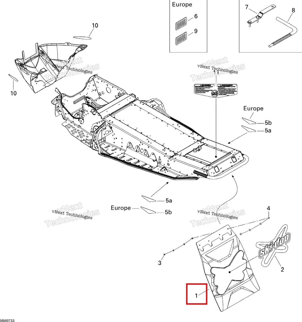 Деталь 520000424 на схеме узла 2007 Ski-Doo MX Z 440X Racing Utilities