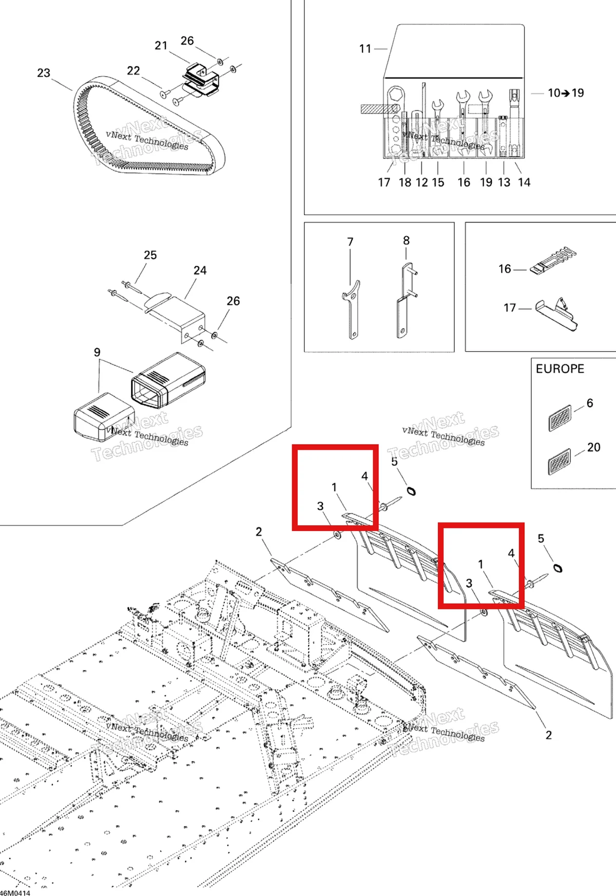 Деталь 520000467 на схеме узла 2004 Ski-Doo Elite 1500 1st Edition Utilities