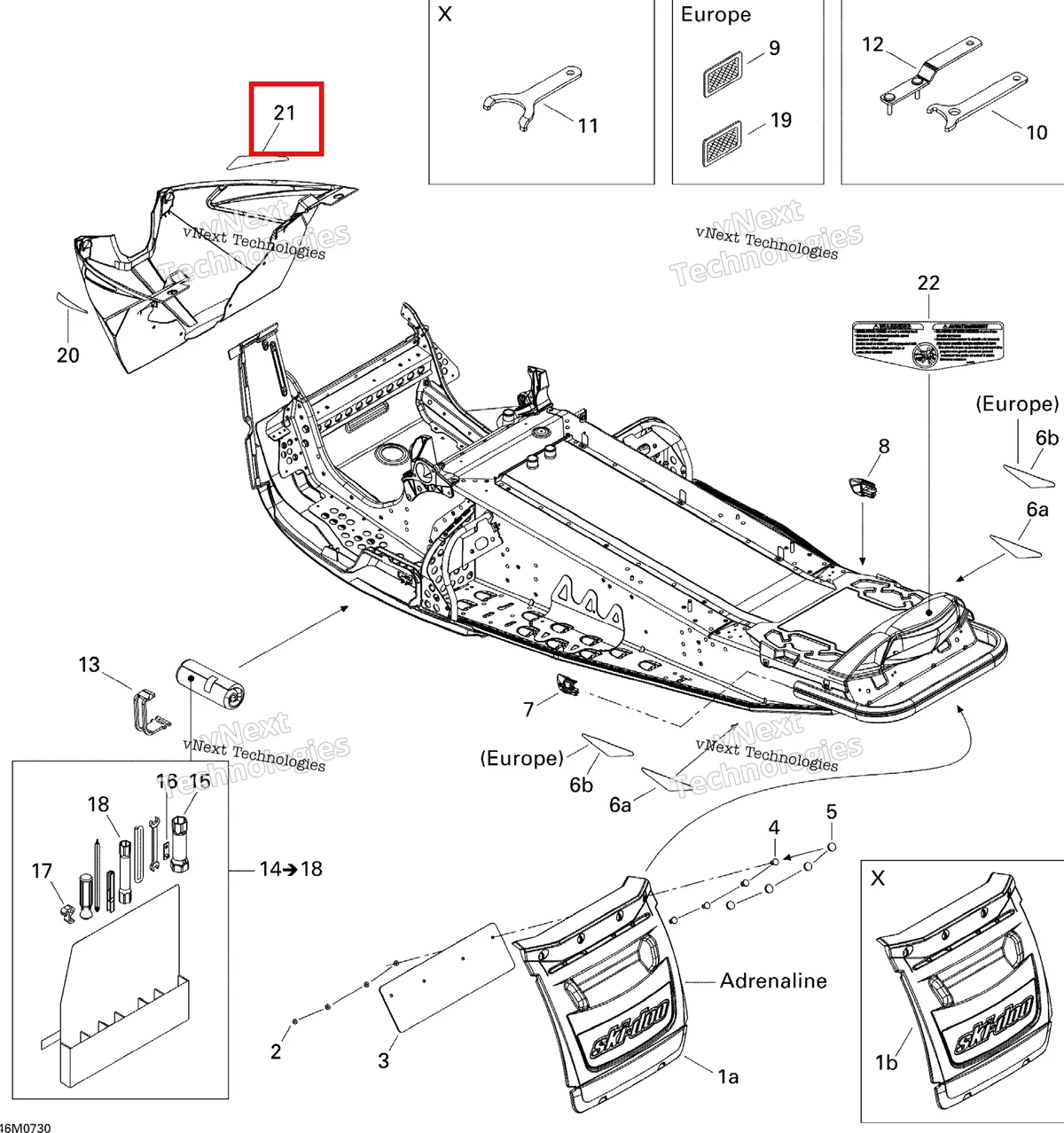 Деталь 520000469 на схеме узла 2007 Ski-Doo MACH Z Adrenaline Utilities Adr
