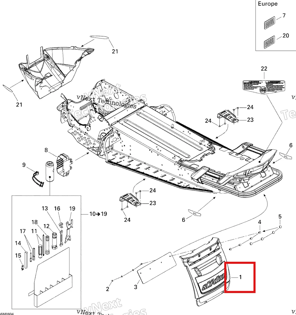 Деталь 520000502 на схеме узла 2009 Ski-Doo GTX Fan Utilities