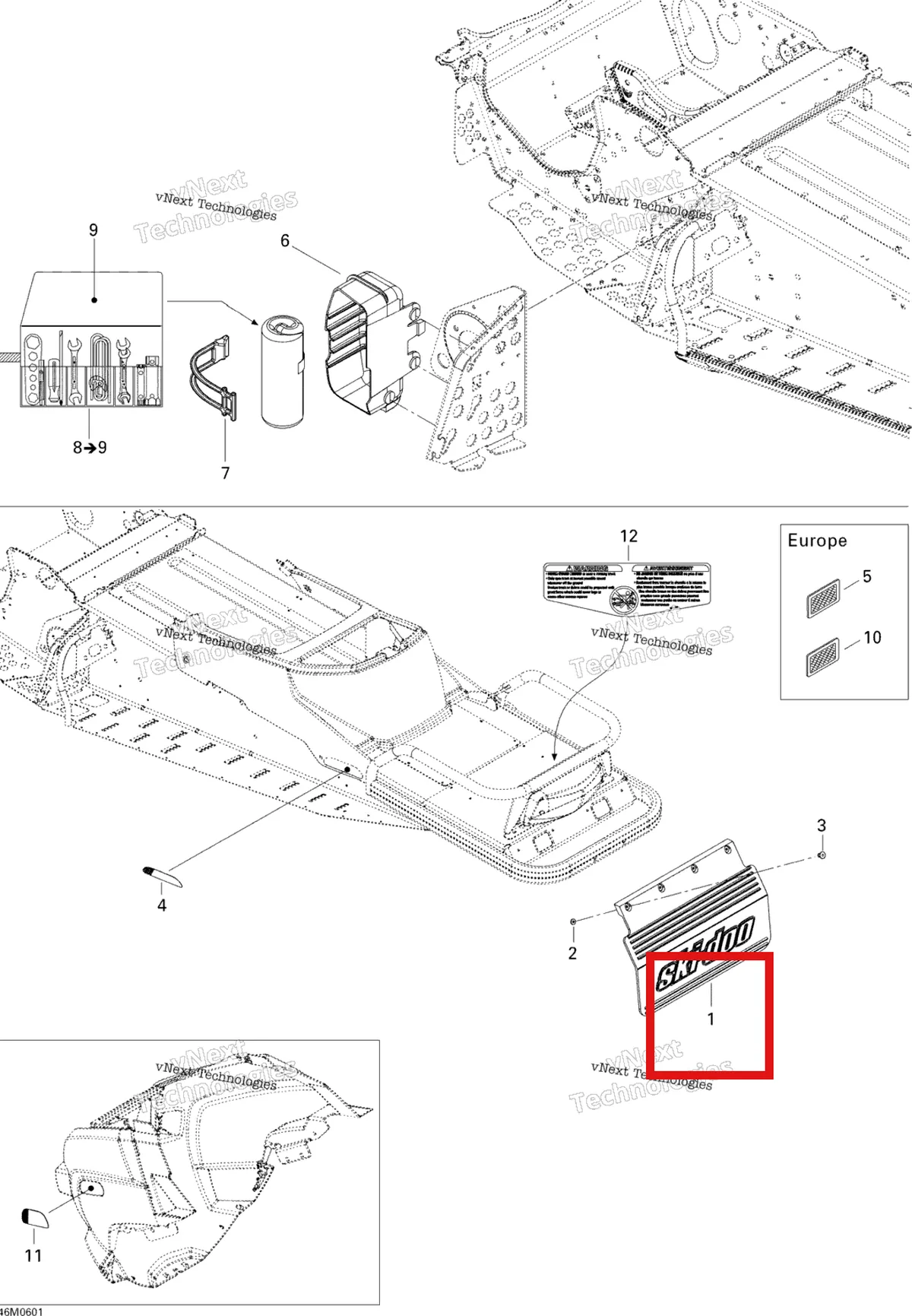 Деталь 520000532 на схеме узла 2006 Ski-Doo Tundra 300F Utilities