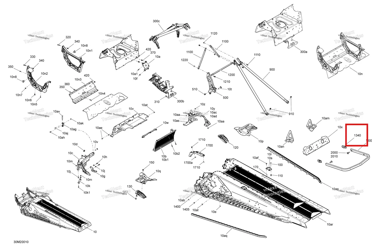 Деталь 520000567 (Крышка) на схеме узла 2020 Ski-Doo RENEGADE 600 CARB Frame