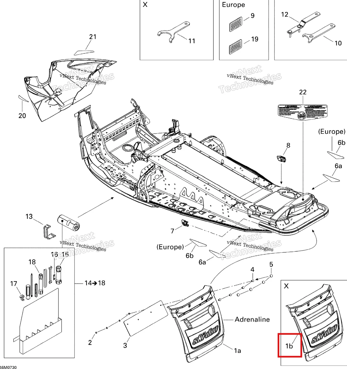 Деталь 520000597 на схеме узла 2007 Ski-Doo MACH Z X Utilities X