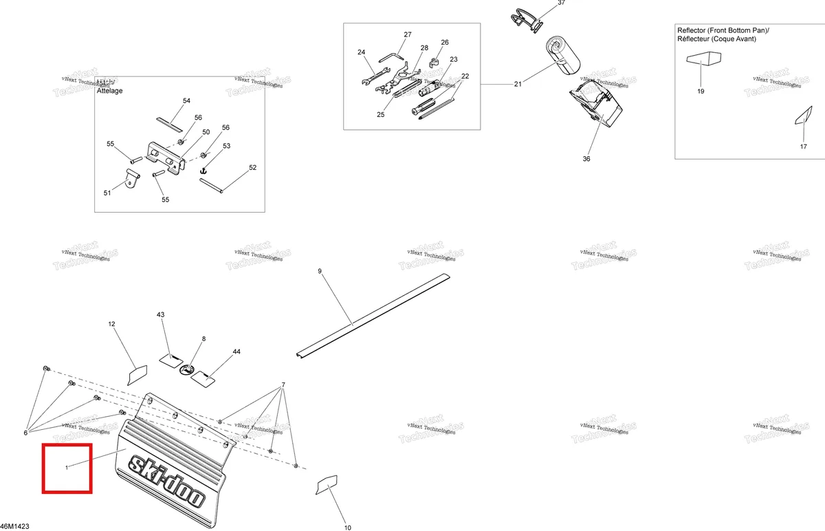 Деталь 520000606 на схеме узла 2014 Ski-Doo EXPEDITION SPORT 550F XP Utilities