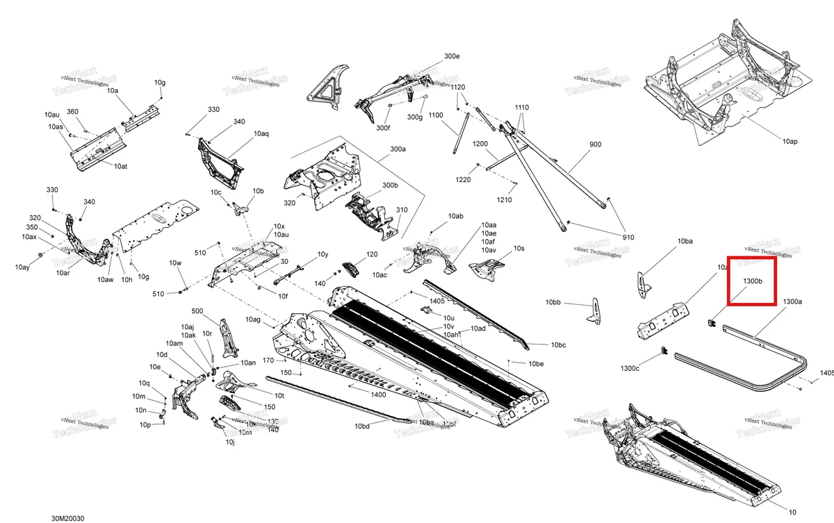 Деталь 520000711 (Крышка) на схеме узла 2020 Ski-Doo EXPEDITION SPORT 550F Frame