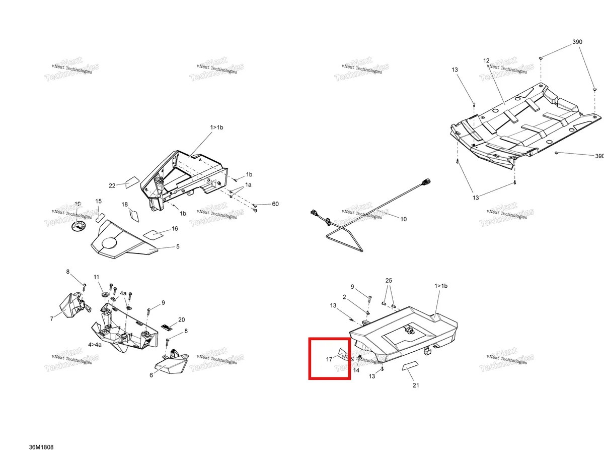 Деталь 520000731 на схеме узла 2018 Ski-Doo GRAND TOURING 600HO E-TEC Luggage Rack Grand Touring - 600Ho E-Tec