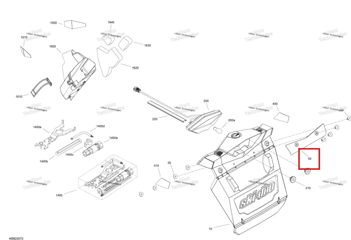 Деталь 520000751 (Спинка) на схеме узла 2020 Ski-Doo SUMMIT 600 CARB Utilities