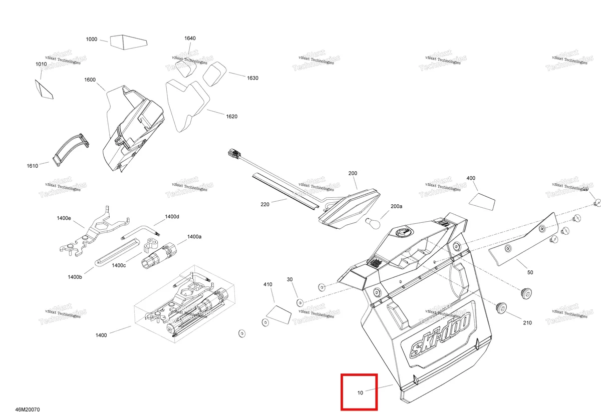 Деталь 520000784 на схеме узла 2020 Ski-Doo SUMMIT 600 CARB Utilities