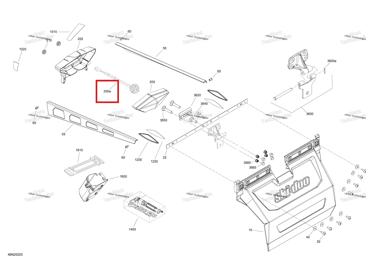 Деталь 520000849 (Деталь Wiring Harness) на схеме узла 2020 Ski-Doo EXPEDITION SWT 900 ACE Utilities