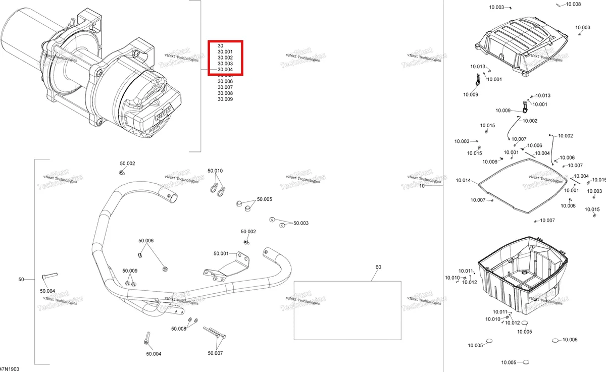 Деталь 520000945 на схеме узла 2019 Ski-Doo EXPEDITION LE-SE 600HO E-TEC Options - 600Ho E-Tec - Package Se