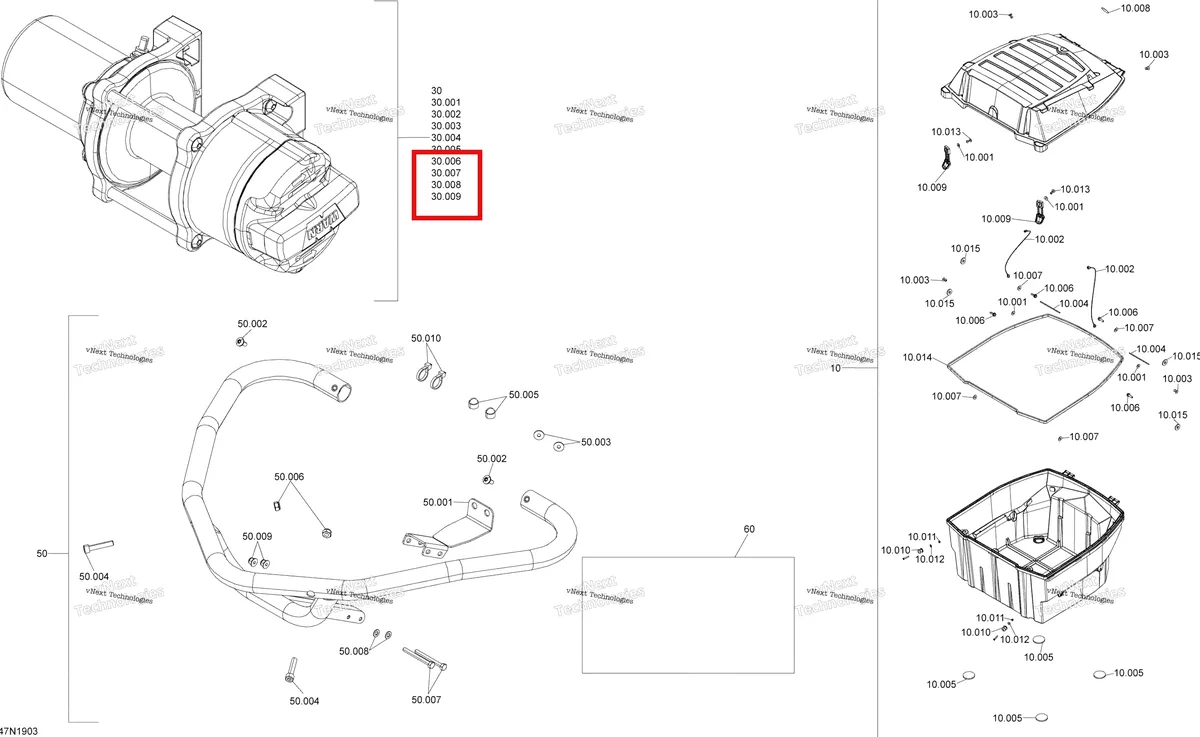 Деталь 520000948 на схеме узла 2019 Ski-Doo EXPEDITION LE-SE 600HO E-TEC Options - 600Ho E-Tec - Package Se