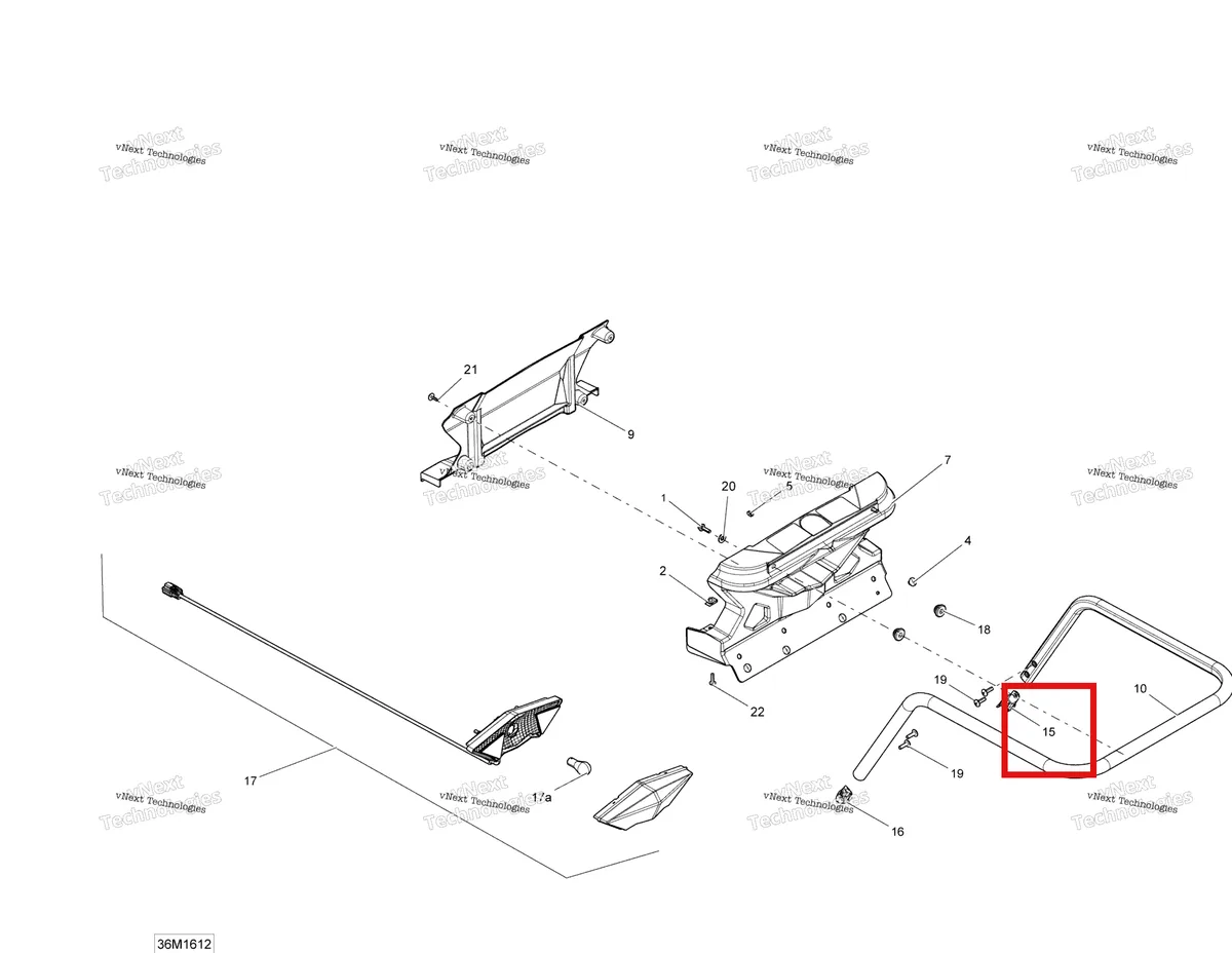 Деталь 520000985 на схеме узла 2016 Ski-Doo EXPEDITION - SPORT 2-STROKE Luggage Rack