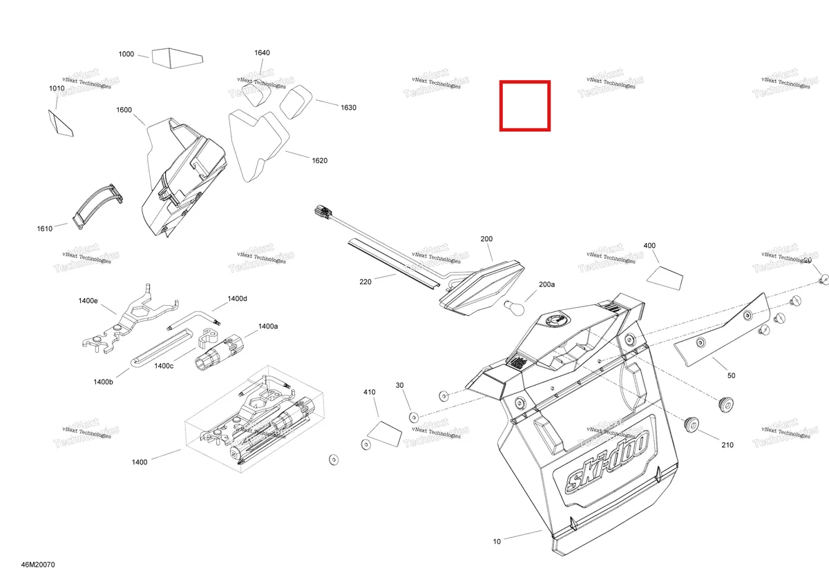 Деталь 520001062 (Пена) на схеме узла 2020 Ski-Doo MXZ 600 CARB Utilities