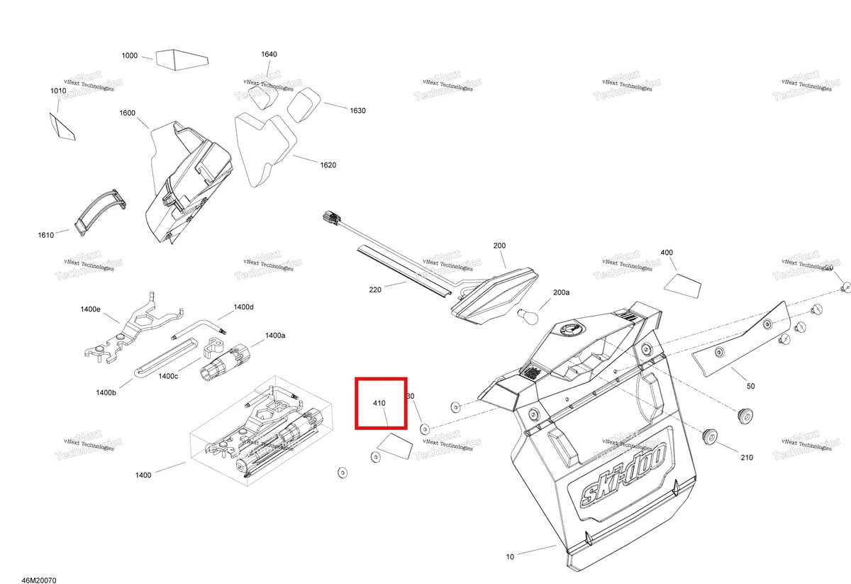Деталь 520001161 на схеме узла 2020 Ski-Doo SUMMIT 600 CARB Utilities