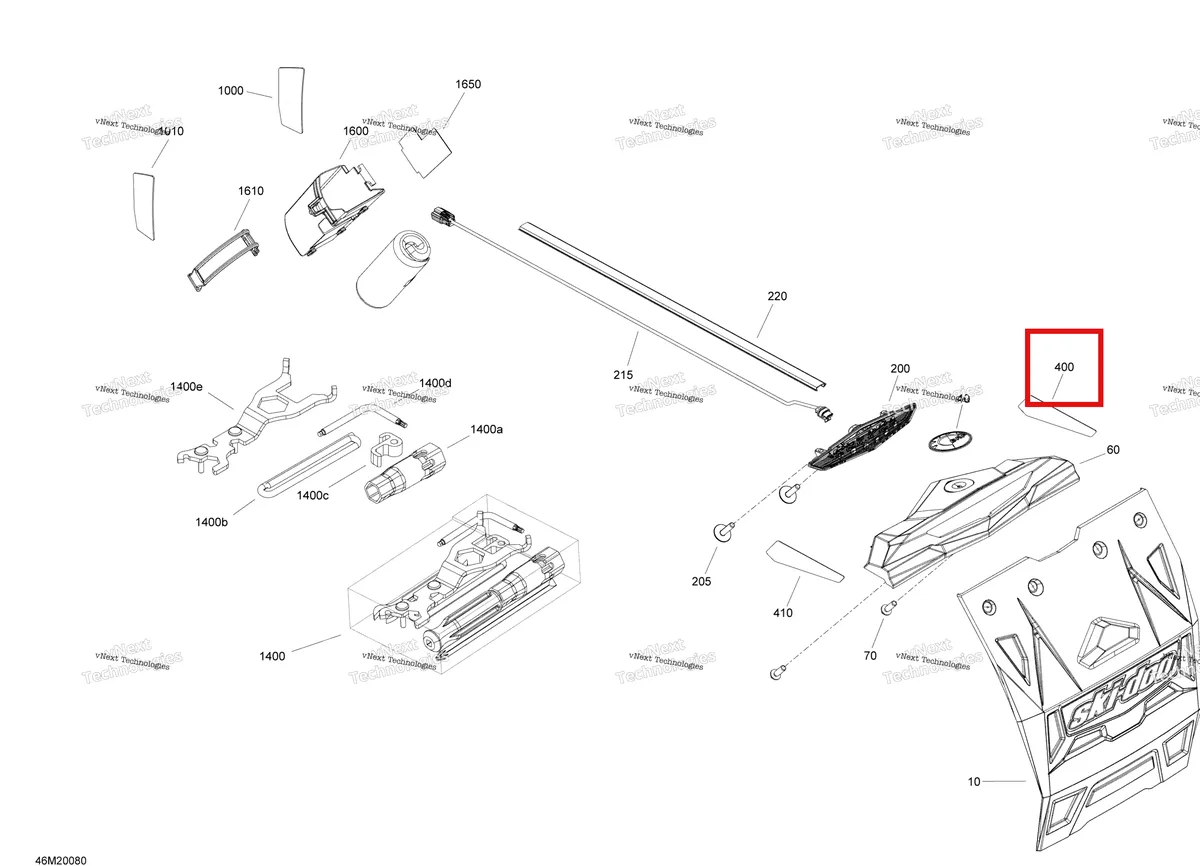 Деталь 520001239 на схеме узла 2020 Ski-Doo TUNDRA 600HO E-TEC Utilities