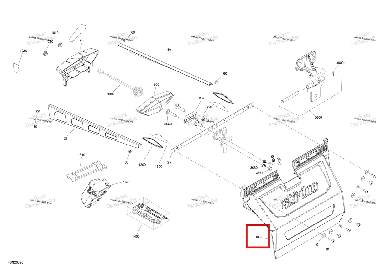 Деталь 520001409 на схеме узла 2020 Ski-Doo EXPEDITION SWT 900 ACE Utilities