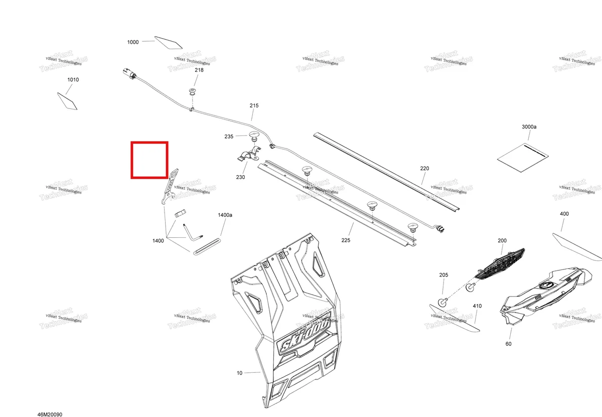 Деталь 520001494 на схеме узла 2020 Ski-Doo BACKCOUNTRY 600R E-TEC Utilities