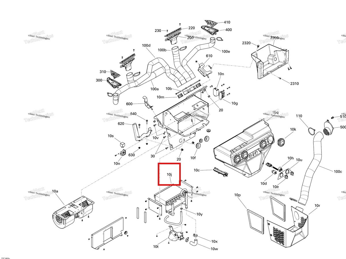 Деталь 520001535 на схеме узла Cab - Heating System