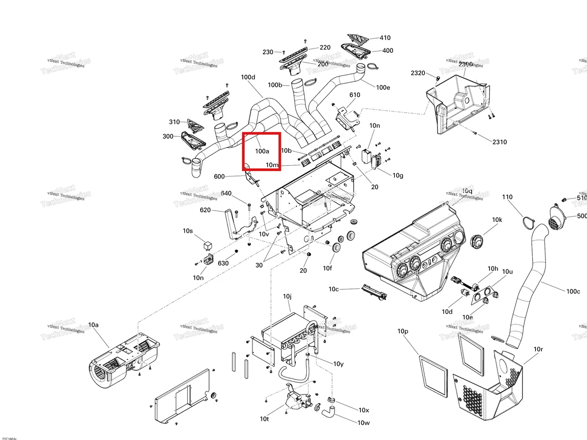 Деталь 520001540 на схеме узла Cab - Heating System